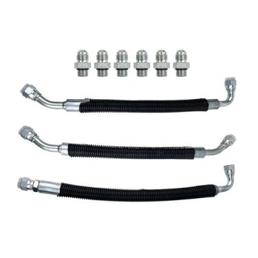 Imagem de Kit de substituição de linhas de mangueiras e crossover para bomba de óleo de alta pressão HPOP compatível com motores Ford Excursion F250 F350 F450 F550 Super Duty 7.3L Powerstroke Turbocharged 1999