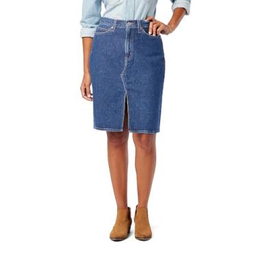 Imagem de Signature by Levi Strauss & Co. Gold Label Saia midi feminina Heritage (também disponível em Plus), (Novo) Summer Crush, 5