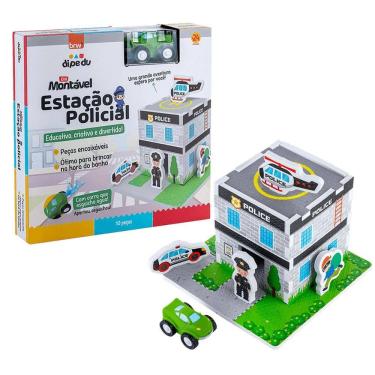 Imagem de Brinquedo EVA Dipedu Montável Estação Policial Com Carro - Brw 1051