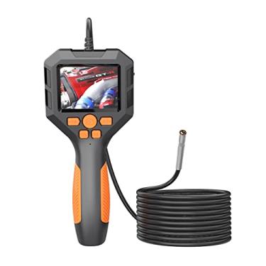 Imagem de HUIOP Endoscópio Industrial,Endoscópio industrial 1080P digital borescope IP68 à prova d'água Snake Scope Camera Câmera eletrônica Vídeo para tirar fotos Câmera de inspeção portátil com tela IPS de 2,