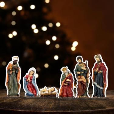 Imagem de Presepio Natalino Em Mdf 6 Pçs Decorativo Sem Casinha (Desmontado)