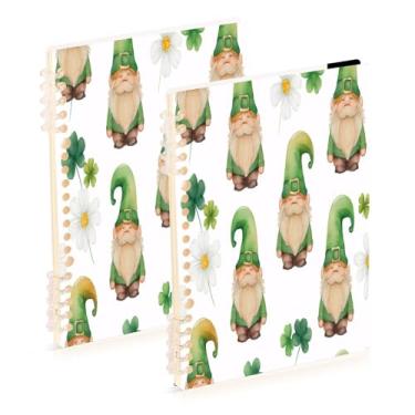 Imagem de Burbuja Cadernos St. Patrick Gnomo, papel pautado universitário A5 com 60 folhas, fichário para escritório, 2 unidades