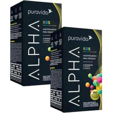 Imagem de kit 2 Alpha Kids com 150 Mini Cápsulas Mastigáveis - Multivitamínicos para Crianças