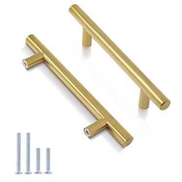 Imagem de 30 Pacotes Puxadores de Armário Dourado Gaveta Euro Hardware Cozinha Knobs T Manípulos Banheiro