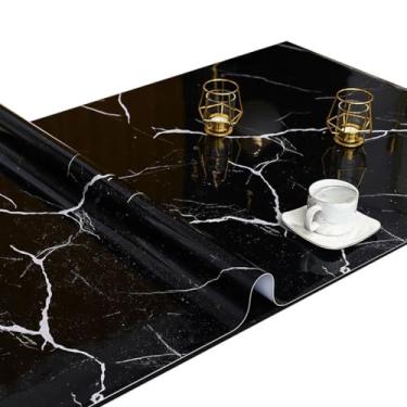 Imagem de Toalha de mesa de mesa à prova de óleo lavável de vidro macio tapete de mesa de PVC tapete de mesa de centro toalha de mesa tapete de mesa (A,90 x 90 cm)