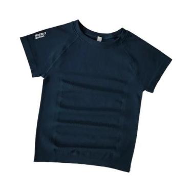 Imagem de Camiseta De Treino Feminina De Secagem Rápida, Ajuste Slim, Com Decote