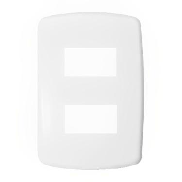 Imagem de Placa 4x2 2 Modulos Com Suporte Branco - Dc-8100-38 - Dicompel