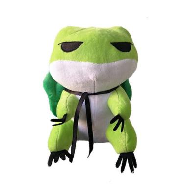 Imagem de Boneca de brinquedo de pelúcia Creative Green Frog 20 cm em algodão e 