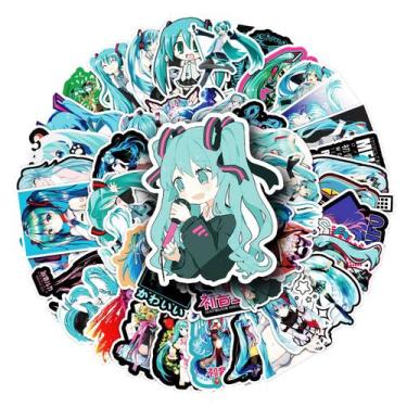 Imagem de Adesivos Hatsune Miku, vinil impermeável, anime, 50 unidades - yiweisa