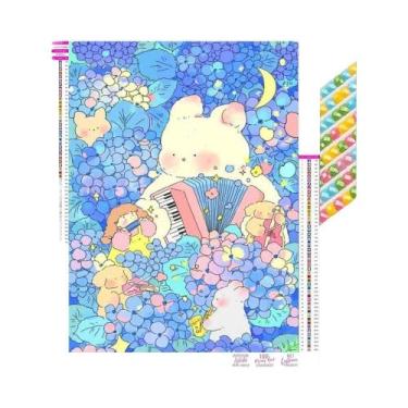 Imagem de Pintura Em Diamante 5D DIY Com Paisagem De Desenho Animado, Kit De Bor