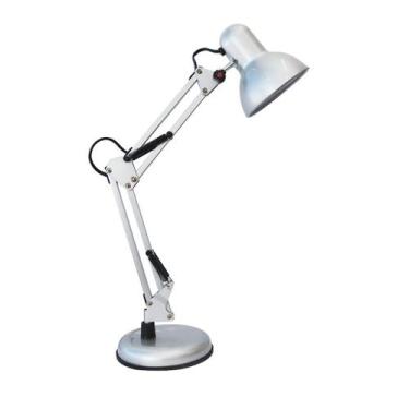 Imagem de Luminária De Mesa Articulada De Metal 62 X 15cm Bivolt - Casita, Prata