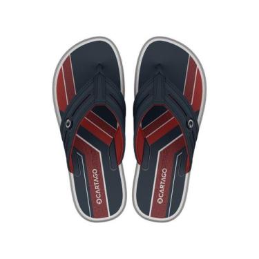 Imagem de Chinelo Cartago Palermo Sandália Casual Dedo 12572 12606 -, Cinza, Azu