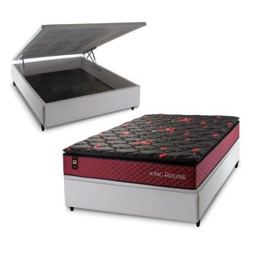Imagem de Cama Box Baú Toronto 138x188 com Molas Ensacadas King House