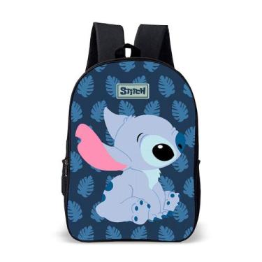 Imagem de Mochila Infantil Juvenil Escolar Dia a Dia Lilo Azul Ohana Familia Uku