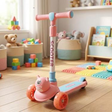 Imagem de Patinete Infantil 3 Rodas com Luz LED  Scooter para Crianças - LUTHER 