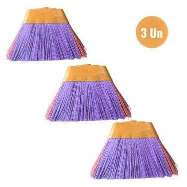 Imagem de Vassoura De Nylon Sem Cabo Cx 4 Unidades - Fantastica