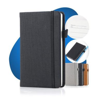 Imagem de Caderno Tipo Moleskine A6 Executiva Pautado C/ Marca Páginas - Hxt, Pr