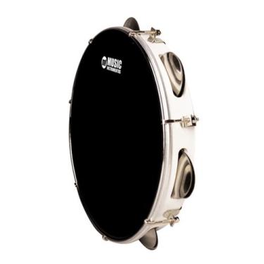 Imagem de Pandeiro Abs Branco 10" Pele Poly Preta Phx