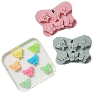 Imagem de Forma De Silicone Borboletas Biscuit Sabonete Giz Parafina - Mix Varie