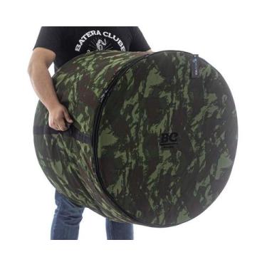 Imagem de Bag de Bumbo Batera Clube BC Camuflagem 24 com reforço interno e alça 