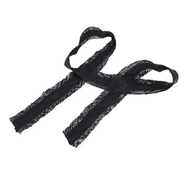 Imagem de 10 metros fita de renda 35 mm bordado rendado acabamento reino DIY roupas acessórios enfeites de cabelo para costura artesanal (preto)