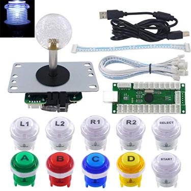Imagem de SJ@JX Jogo Arcade Led Diy Kit Interruptor Mecânico Teclado Botão Led Pc Mame Retropie Arcade Joystick Controlador Zero Delay Usb Encoder Mix