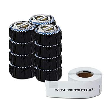 Imagem de Compatível com 30327-9/16" x 3-7/16" Branco 1-up Etiquetas de pasta (130 etiquetas por rolo), Prime - 012 Rolls - 130 Labels Per Roll