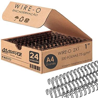 Imagem de Wire-o para Encadernação 2x1 A4 Preto 1 para 200 fls 24un