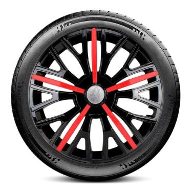 Imagem de Calota 4510 Peugeot Aro 14 Preta Vermel Triton Escolha carro