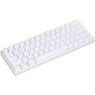 Imagem de Teclado mecânico para jogos, pequeno portátil com 64 teclas, teclado de computador fof escritório fof jogos fof casa/544 (Size : Red Switch)