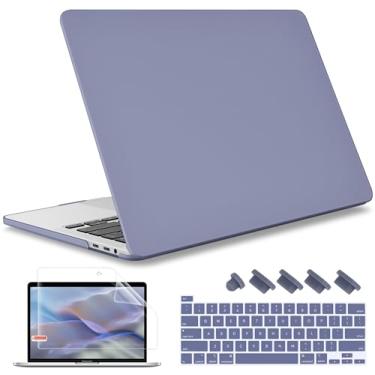 Imagem de Capa May Chen MacBook Pro 16 polegadas 2019 2020 versão A2141 com protetor de tela de teclado protetor de poeira para MacBook Pro de 16 polegadas com Touch Bar Soft Touch Capa de plástico rígido - Lavanda cinza
