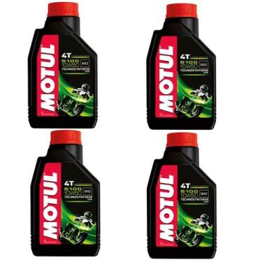 Imagem de Kit 4 Oleo Motul 5100 10w50 Semi Sintético Moto 4t API SL