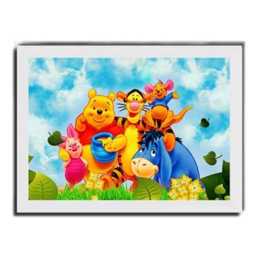 Imagem de Quadro Decorativo Turma Ursinho Puff Arte Moldura Branca - Fanarte