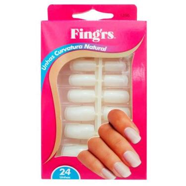Imagem de Fingrs Unha Postiça Curvatura Natural c/24 Kit Com 03 Unidades 1296