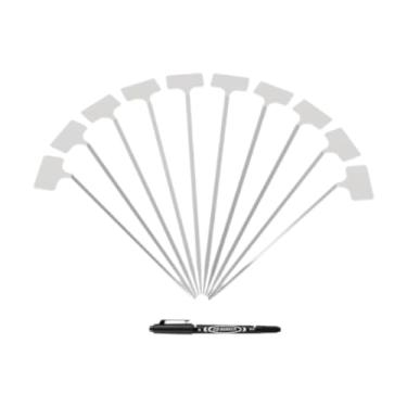 Imagem de Ioensy 10 peças de etiquetas para plantas, marcadores de nomes de jardim, fabricantes de plantas portáteis reutilizáveis ​​com caneta marcadora para vegetais