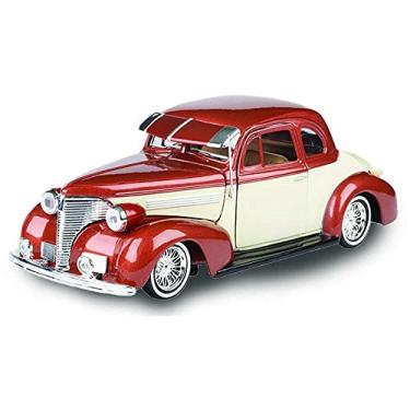 Imagem de 1939 Chevy Coupe Lowrider Beige and Brown Metallic Get Low Series 1/24 Diecast Model Car by Motormax 79028