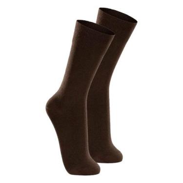 Imagem de Kit com 2 Pares de Meias Casual Lupo 1210-201, Marrom, 45-48