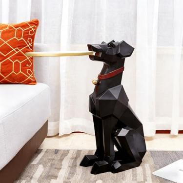 Imagem de Mesa lateral pequena criativa para cães, decoração moderna para casa, enfeites de chão, mesa de cabeceira, rack de armazenamento de sala de estar, presente íntimo para amigos