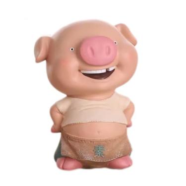 Imagem de ZABEES Cofrinho de grande capacidade, presentes práticos para aniversário, Páscoa, cofrinho fofo para porco, removível/não removível