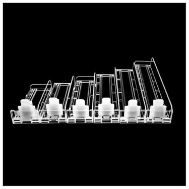 Imagem de Pacote com 30 empurradores de prateleira de gôndola com mola, rack de exibição automático de acrílico para varejo, lojas de conveniência e organizador de cigarros, 6,4 x 24 cm (2,52 x 9,44 pol