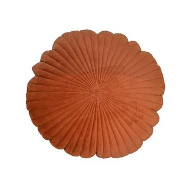 Imagem de Almofada em Veludo Cobre Redonda