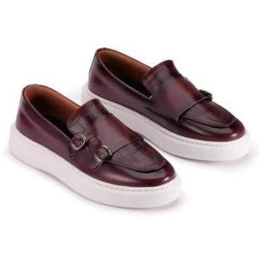 Imagem de Loafer Masculino Mocassim Sapato Couro Fivela Casual Urbanzi-Masculino