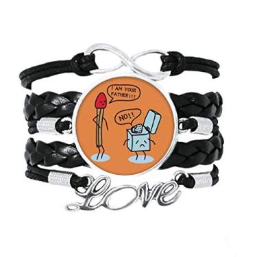 Imagem de OFFbb-USA Isqueiro Match Life Consanguinity Pulseira Amor Acessório de Couro Torcido Corda Tricô Pulseira Presente