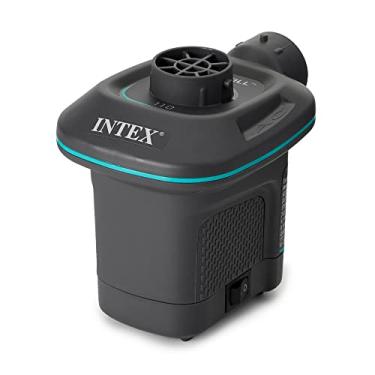 Imagem de Intex Bomba elétrica 66639E QuickFill 120 Volt AC: infla e esvazia colchões de ar – Inclui 3 bocais de interconexão – Design compacto – Fluxo de ar de 650 L/min – Uso interno