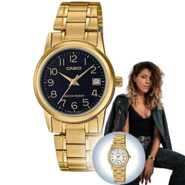 Imagem de Relógio Feminino Casio Collection Pequeno Redondo Aço Inóx Resistente 