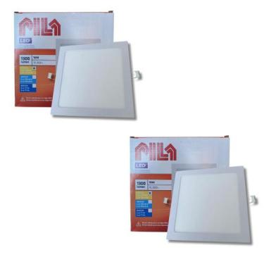 Imagem de 2 Luminárias Painel Led Embutir Philips Pila 18w 3000k
