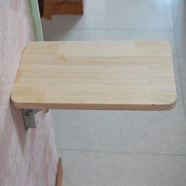 Imagem de Estações de trabalho de computador montadas na parede, mesa de parede dobrável de madeira, organizador de cozinha, mesa de jantar de canto, bancada de trabalho flutuante/80 x 40 cm/31 pol. x 16