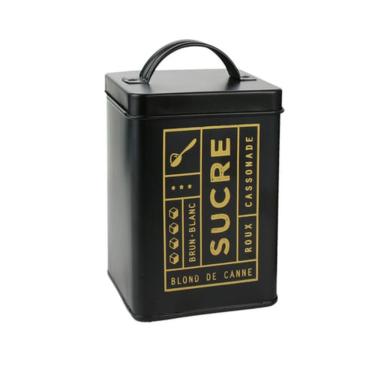 Imagem de Lata Para Açucar Matt Black 17.5x11.5 Cm - 37010002 - La Petite Cuisine