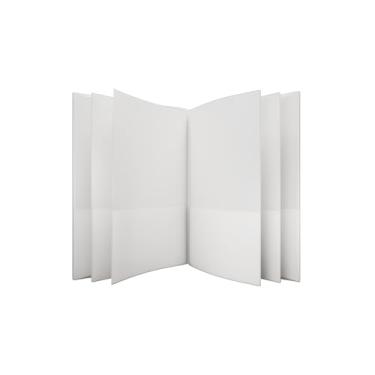 Imagem de Organizador de vários bolsos Nicky's®, pasta de 10 ou 14 páginas, à prova d'água, patenteado resistente a rasgos, plástico flexível, feito com orgulho nos EUA, substituto do fichário. (branco 10 em 1)