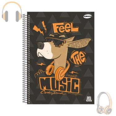 Imagem de Caderno Universitário masculino 1 Matéria 96 folhas KBOM - Animativa, 